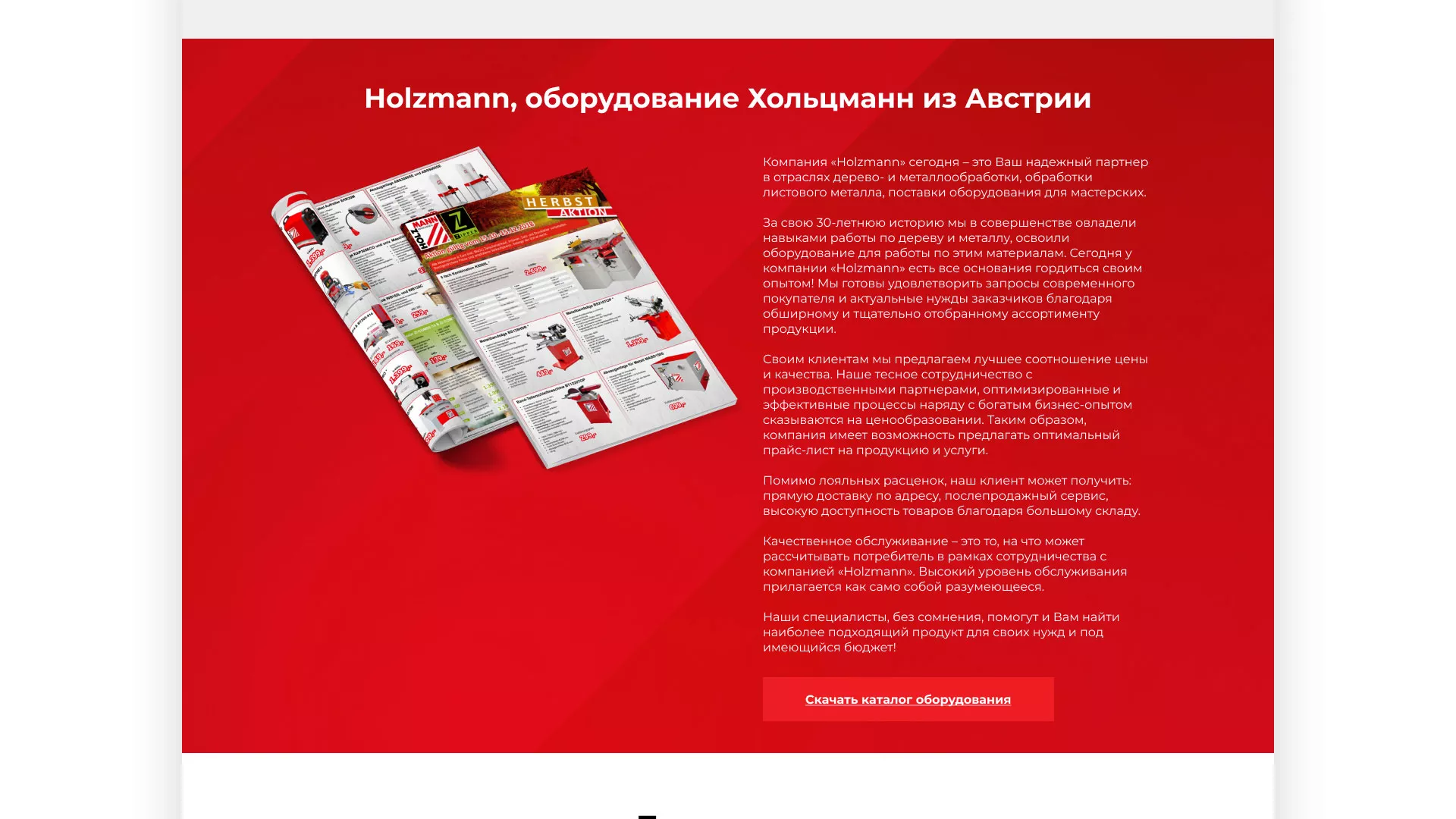 Создание сайта компании «HOLZMANN Maschinen GmbH» в Вятских Полянах
