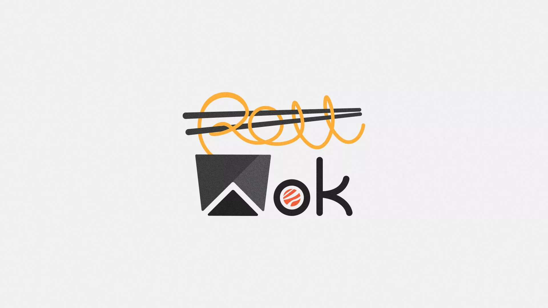 Разработка логотипа суши-бара «Roll Wok Club» в Вятских Полянах
